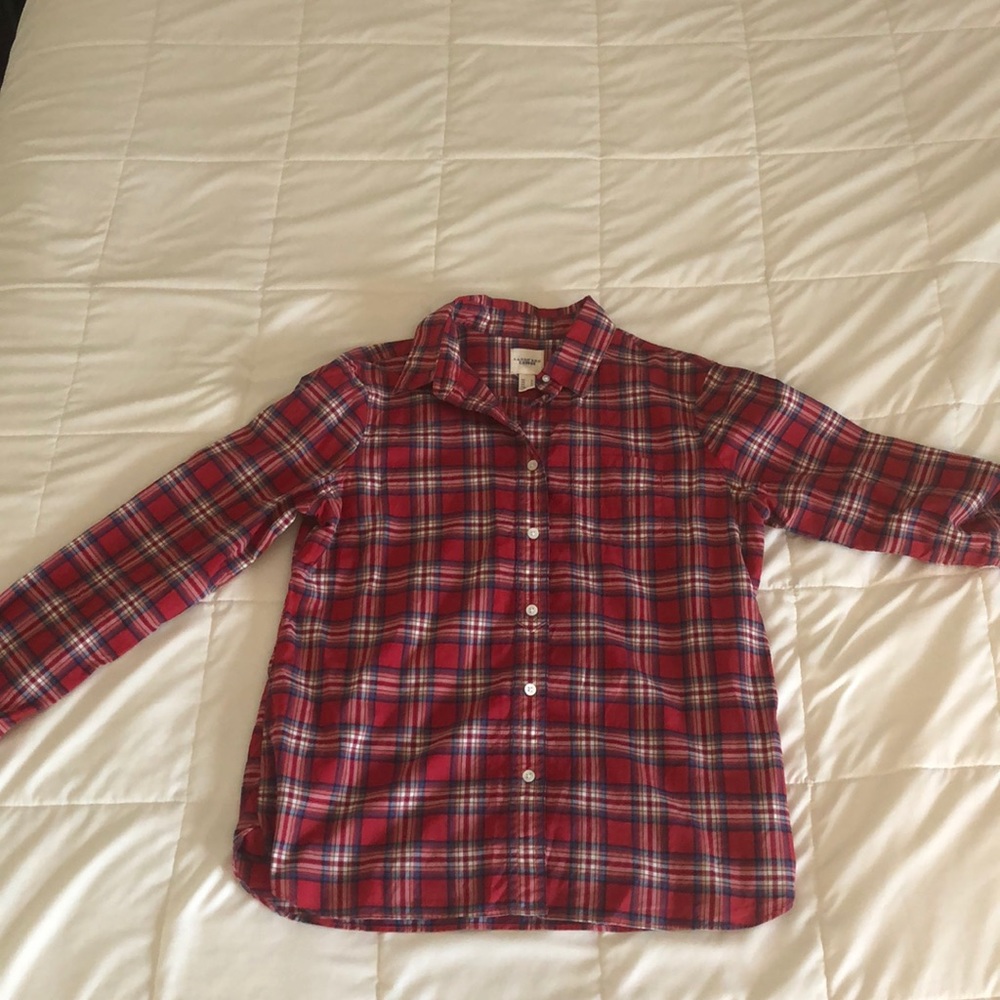 Long sleeves Lands’ End Canvas plaid shirt